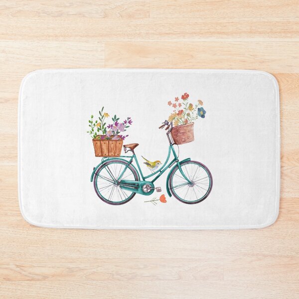 Item preview, Vintage Bicycle with Flower Baskets designed and sold by silviaol.