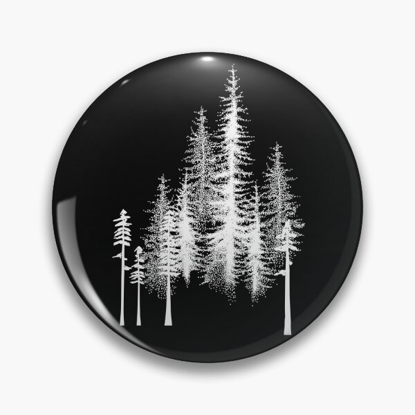 Item preview, Beautiful Pine Forests White Line Drawing Silhouette Design designed and sold by EarthArtDesigns.
