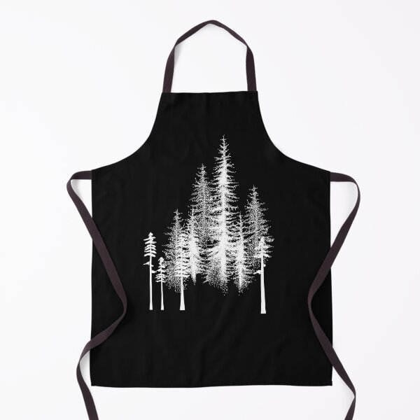 Item preview, Beautiful Pine Forests White Line Drawing Silhouette Design designed and sold by EarthArtDesigns.