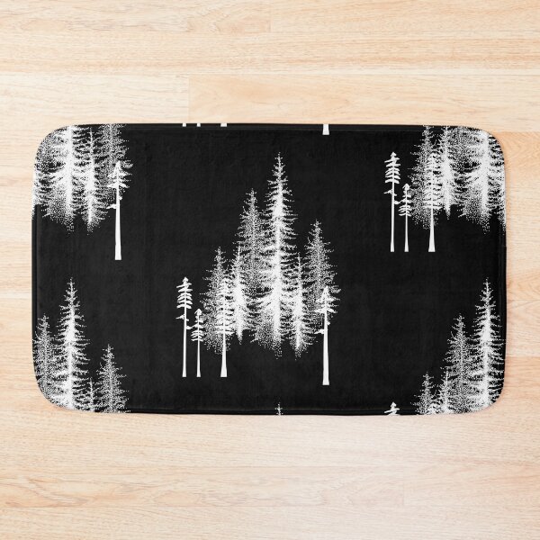 Item preview, Beautiful Pine Forests White Line Drawing Silhouette Design designed and sold by EarthArtDesigns.