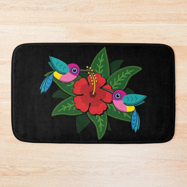 Item preview, Cute Hummingsbirds on Hibiscus Flower Cartoon designed and sold by BirdAtWork.