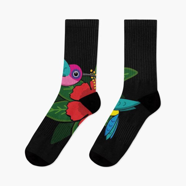 Item preview, Cute Hummingsbirds on Hibiscus Flower Cartoon designed and sold by BirdAtWork.