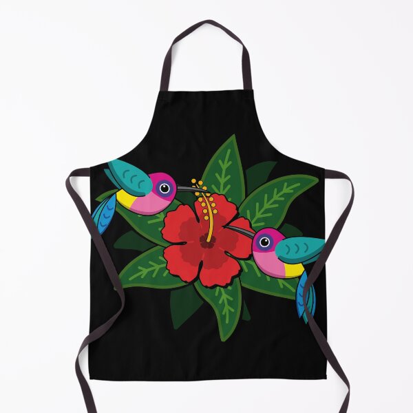 Item preview, Cute Hummingsbirds on Hibiscus Flower Cartoon designed and sold by BirdAtWork.