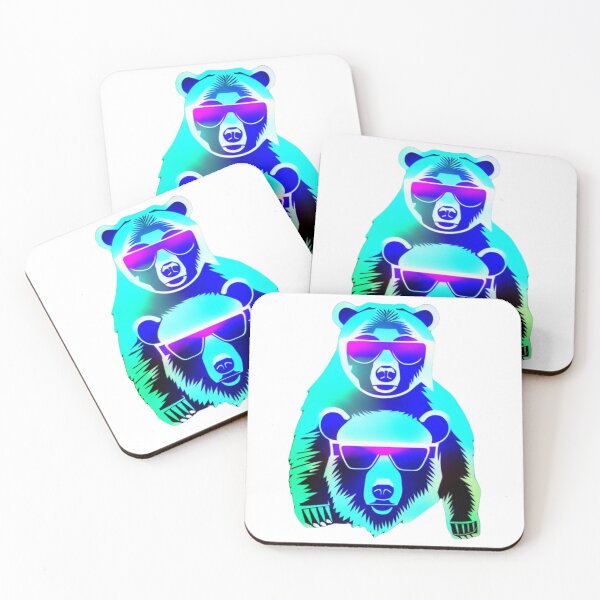 Item preview, Cool Grizzly Bear in Cyberpunk style glasses designed and sold by NewCoolWest.