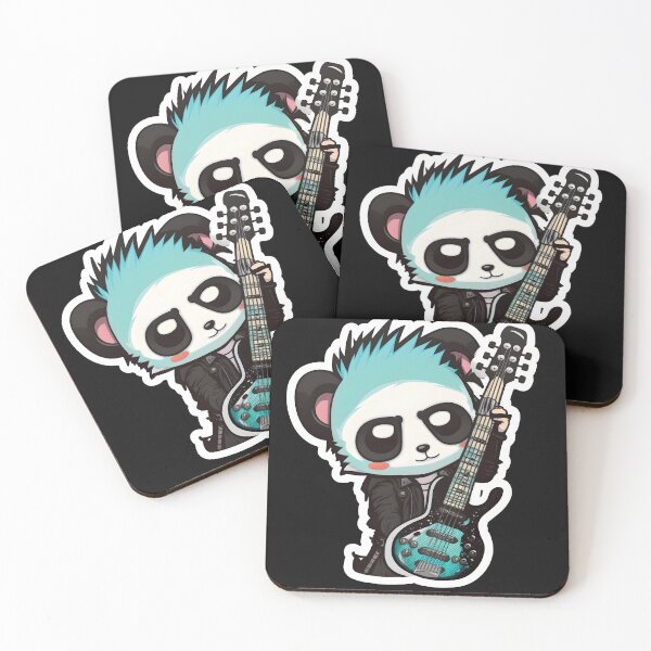Item preview, Goth Panda EMO Rock Sticker - Goth Pandas Rock On designed and sold by StreetShirts1.