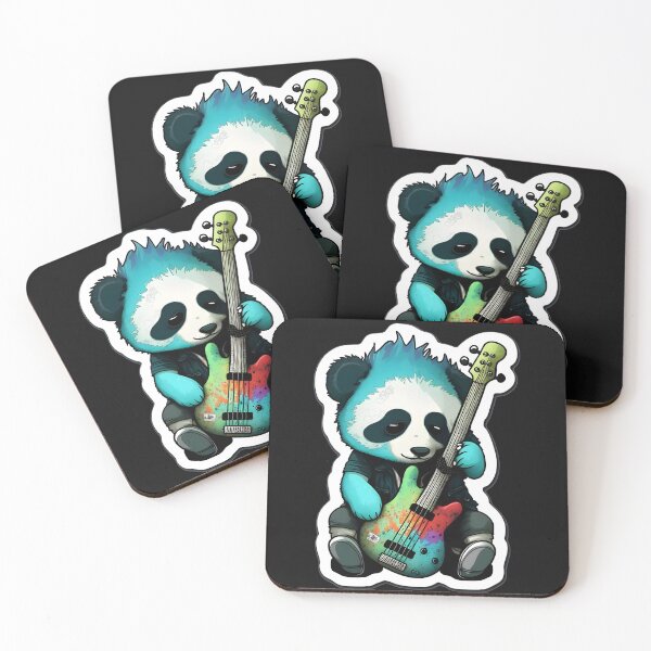 Item preview, Goth Panda EMO Rock Sticker - Goth Pandas Rock On designed and sold by StreetShirts1.