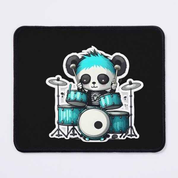 Item preview, Goth Panda EMO Rock Sticker - Goth Pandas Rock On designed and sold by StreetShirts1.