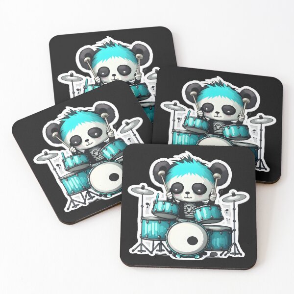 Item preview, Goth Panda EMO Rock Sticker - Goth Pandas Rock On designed and sold by StreetShirts1.