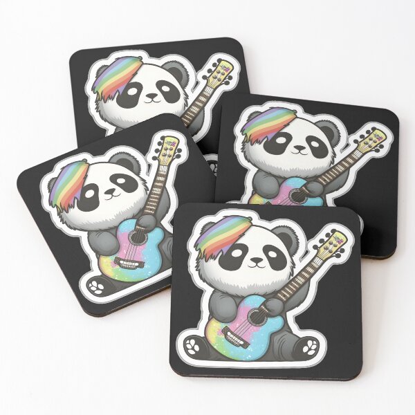 Item preview, Goth Panda EMO Rock Sticker - Goth Pandas Rock On designed and sold by StreetShirts1.