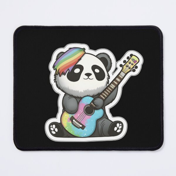 Item preview, Goth Panda EMO Rock Sticker - Goth Pandas Rock On designed and sold by StreetShirts1.