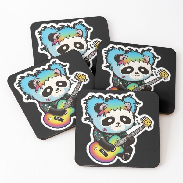 Item preview, Goth Panda EMO Rock Sticker - Goth Pandas Rock On designed and sold by StreetShirts1.