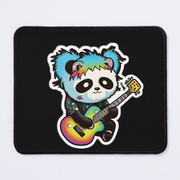 Item preview, Goth Panda EMO Rock Sticker - Goth Pandas Rock On designed and sold by StreetShirts1.