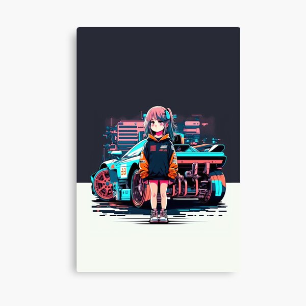 Sci Fi Anime Cyberpunk Anime Racing Queen Pink Car Art Board Print for  Sale by ultra-cool