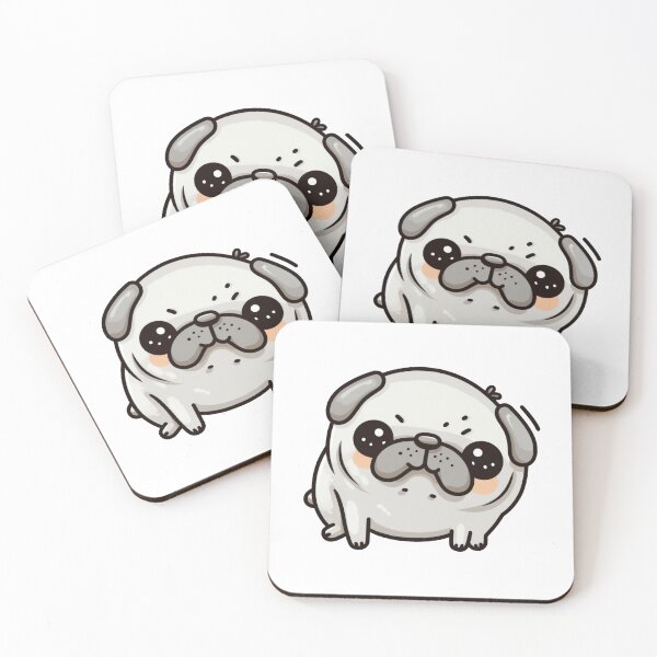 Item preview, Finn the silver pug designed and sold by jk3design.