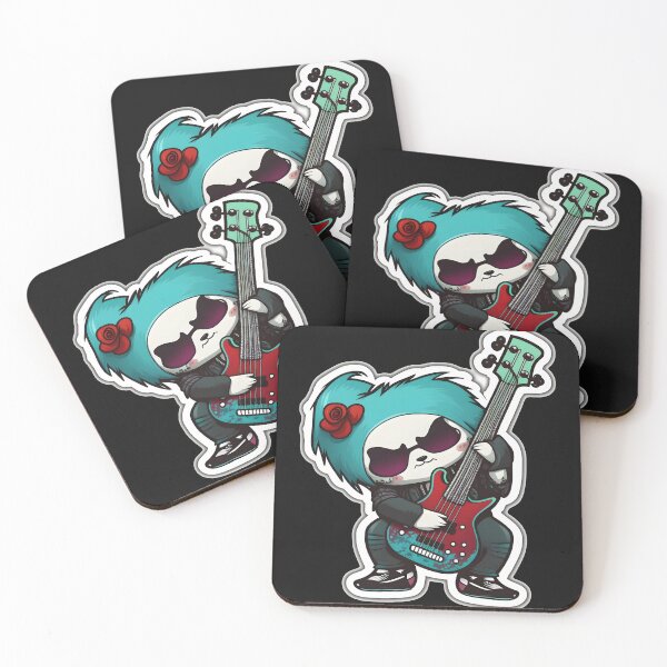 Item preview, Goth Panda EMO Rock Sticker - Goth Pandas Rock On designed and sold by StreetShirts1.