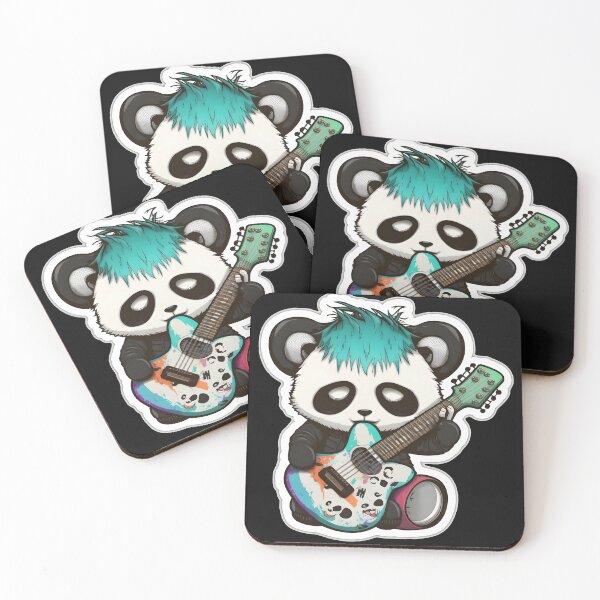 Item preview, Goth Panda EMO Rock Sticker - Goth Pandas Rock On designed and sold by StreetShirts1.