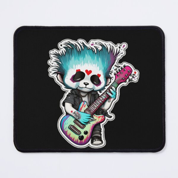 Item preview, Goth Panda EMO Rock Sticker - Goth Pandas Rock On designed and sold by StreetShirts1.