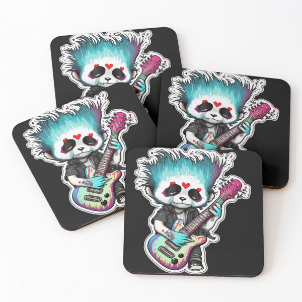 Item preview, Goth Panda EMO Rock Sticker - Goth Pandas Rock On designed and sold by StreetShirts1.