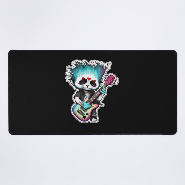 Item preview, Goth Panda EMO Rock Sticker - Goth Pandas Rock On designed and sold by StreetShirts1.