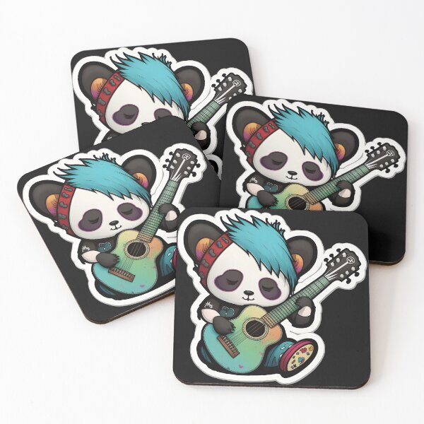 Item preview, Goth Panda EMO Rock Sticker - Goth Pandas Rock On designed and sold by StreetShirts1.