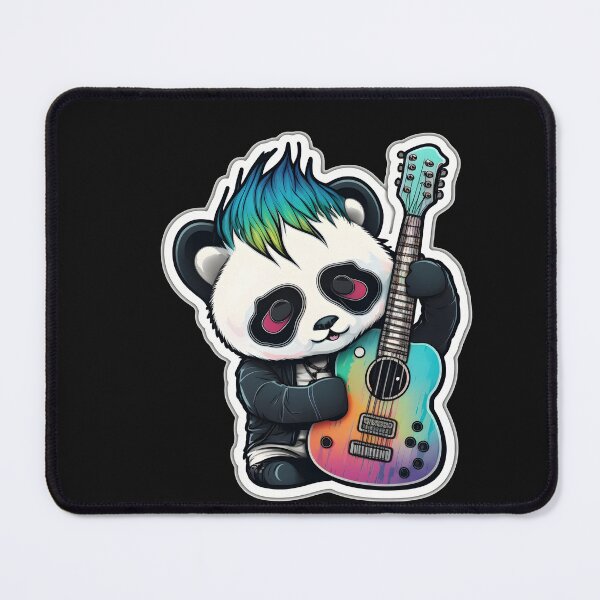 Item preview, Goth Panda EMO Rock Sticker - Goth Pandas Rock On designed and sold by StreetShirts1.