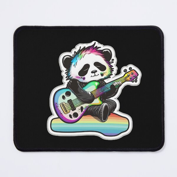 Item preview, Goth Panda EMO Rock Sticker - Goth Pandas Rock On designed and sold by StreetShirts1.