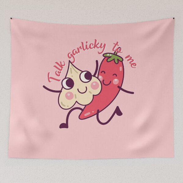 Item preview, Garlic and Chili Lovers Unite! Smiling Garlic - Funny & Cute Garlic Pun designed and sold by ElLocoMus.