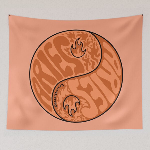 Item preview, Aries Yin Yang designed and sold by doodlebymeg.