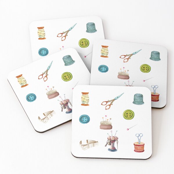 Item preview, Vintage Watercolor Sewing Accessories  designed and sold by silviaol.