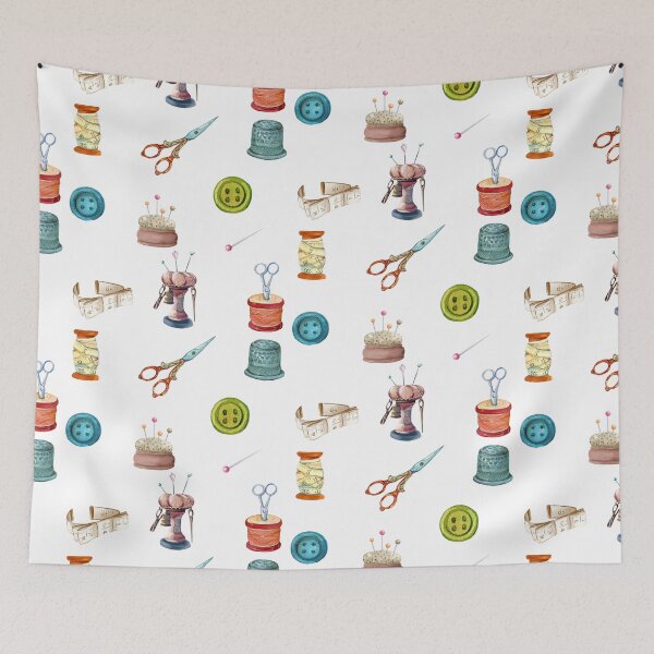 Item preview, Vintage Watercolor Sewing Accessories  designed and sold by silviaol.