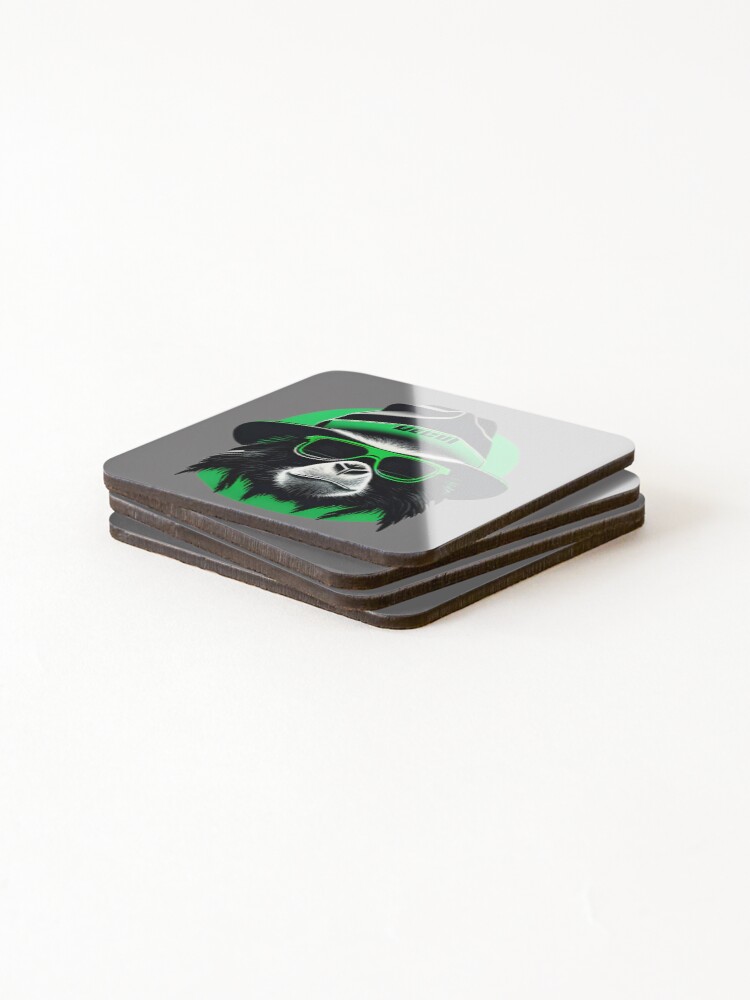 Thumbnail 4 of 5, Coasters (Set of 4), Rapper-style Monkey designed and sold by RuiFernandes.