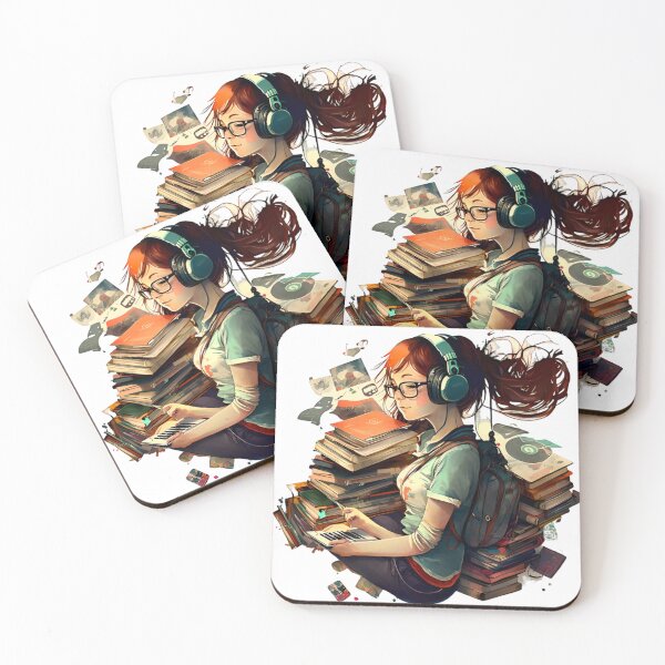 Item preview, Bookworm Beats: Young Student with Headphones designed and sold by DreamPrint Collective.
