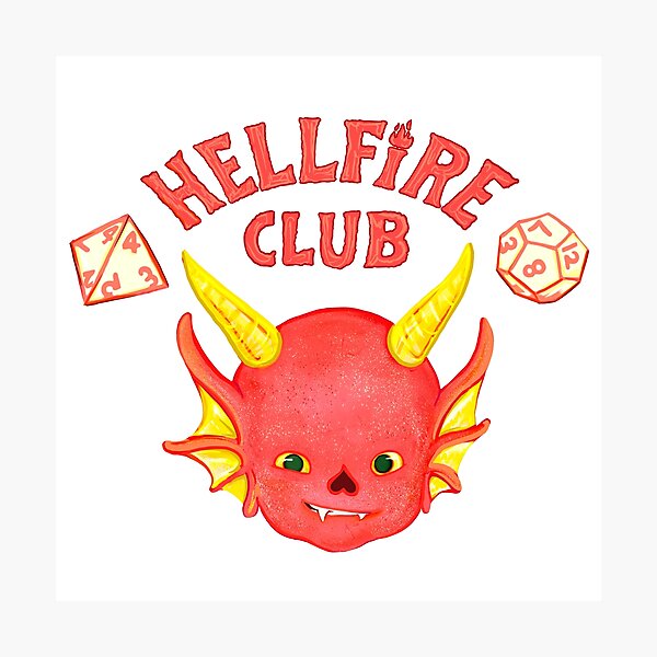 Stranger Things Hellfire shirt! Fan art form Stranger Things Season 4 Photographic Print
