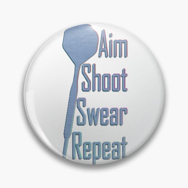 Artikelvorschau, Aim Shoot Swear Repeat - Geschenk für Dartspieler entworfen und verkauft von CourtOfApparel.
