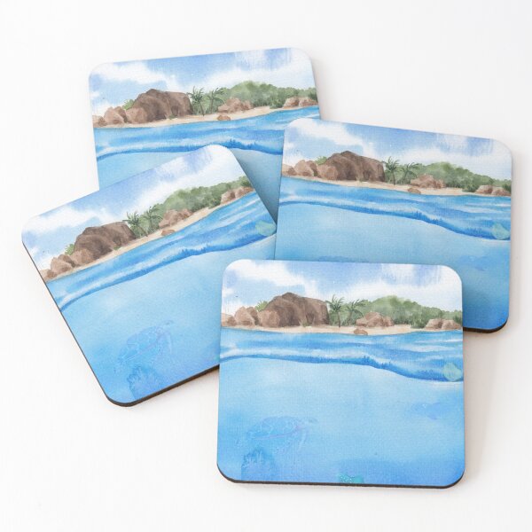 Item preview, Stunning Watercolor Blue Sea designed and sold by BobbyTee Merch.