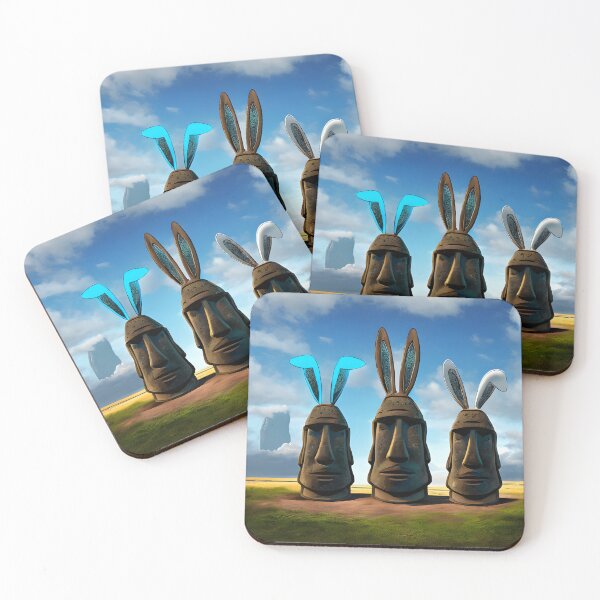 Item preview, Happy Easter Moai designed and sold by popkulturniy.