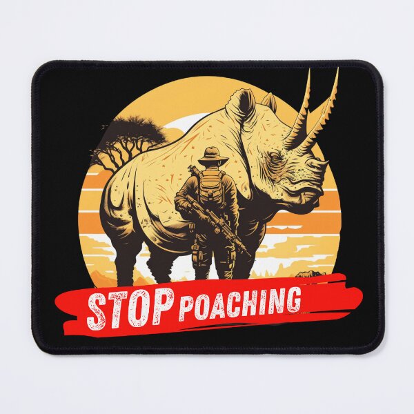 Item preview, save the white rhino, stop poaching designed and sold by Emma Studio.