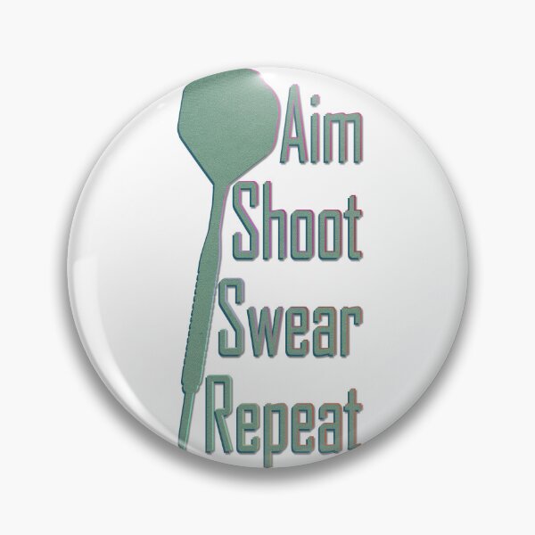 Artikelvorschau, Aim Shoot Swear Repeat - Geschenk für Dartspieler entworfen und verkauft von CourtOfApparel.