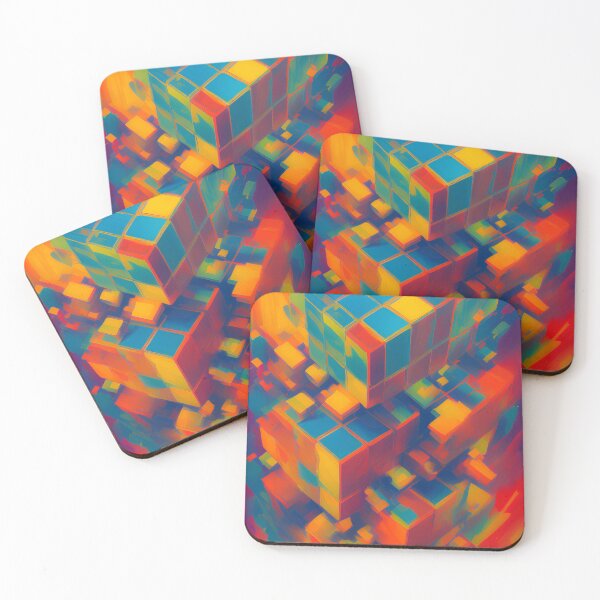Item preview, Colorful Abstract Blocks Image designed and sold by Brasuca's Art.