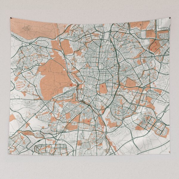 Item preview, Madrid City Map of Spain - Bohemian designed and sold by deMAP.