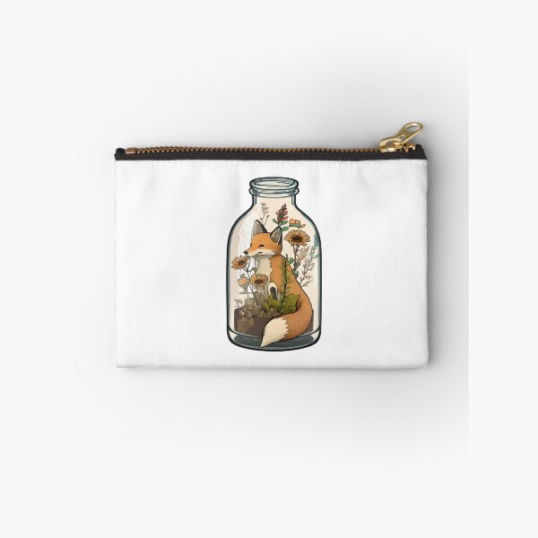 Item preview, Fox in a Jar Smelling Flowers designed and sold by PawsInAJar.