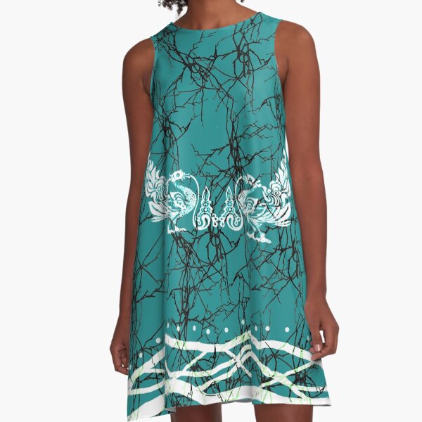 Item preview, Traditional Sri Lankan Teal Batik Pattern designed and sold by Thilaniz.