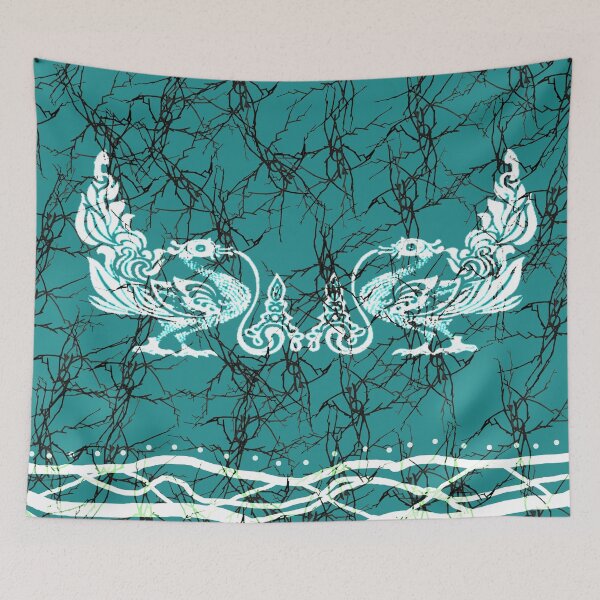 Item preview, Traditional Sri Lankan Teal Batik Pattern designed and sold by Thilaniz.