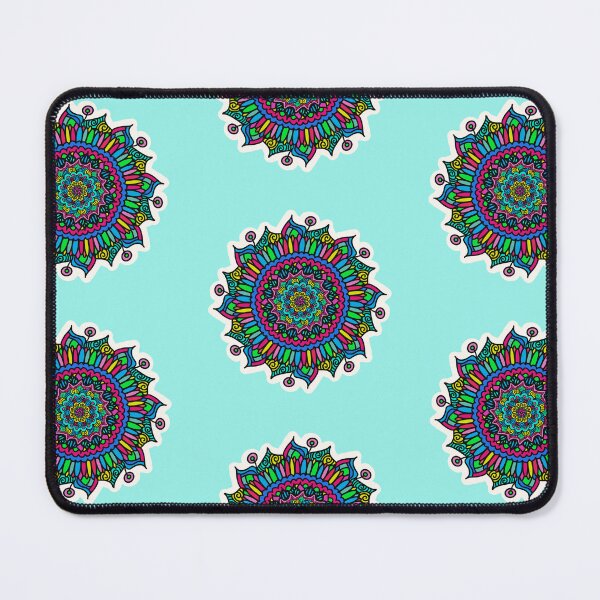 Item preview, Stained Glass Mandala - Neon Rainbow  designed and sold by ScienceHeartCo.