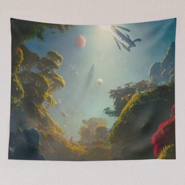 Item preview, View Of Outer Space Surrounded By Forest designed and sold by Space-Wear.