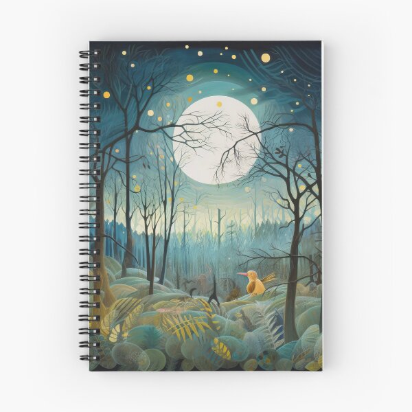 Item preview, Moonlit Clearing - Dark Forest Moonlit Clearing series, Folk Art style atmospheric dreamy digital painting - very high resolution designed and sold by CloudofKnowing.