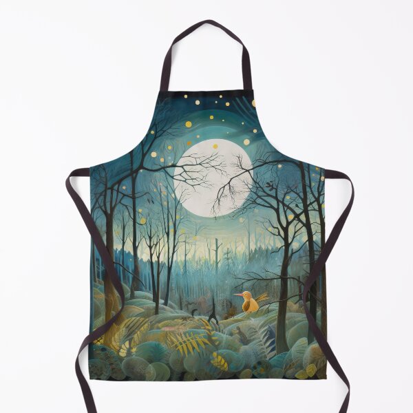 Item preview, Moonlit Clearing - Dark Forest Moonlit Clearing series, Folk Art style atmospheric dreamy digital painting - very high resolution designed and sold by CloudofKnowing.