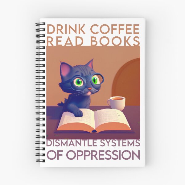 Item preview, Drink coffee read books dismantle systems of oppression Cat designed and sold by damiang.