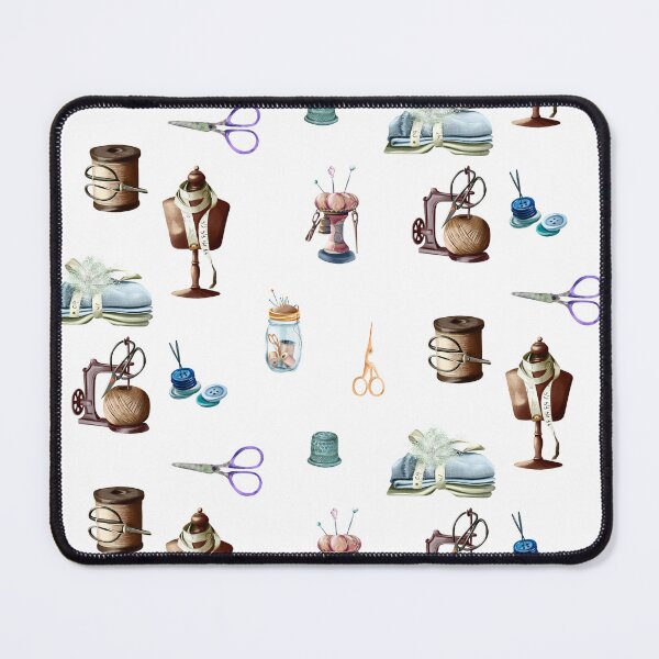 Item preview, Vintage Watercolor Sewing Accessories Collage designed and sold by silviaol.