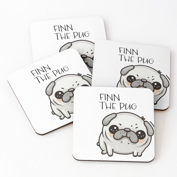 Item preview, Finn the pug going vertical designed and sold by jk3design.
